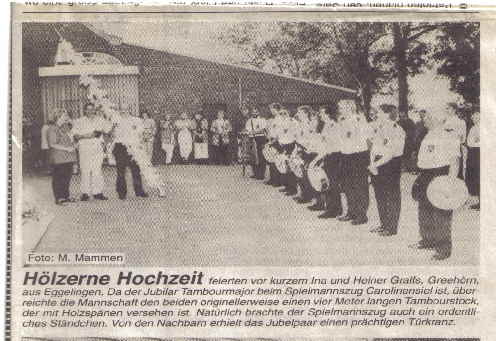 Hlzerne Hochzeit Heiner u Ina Gralfs 1992